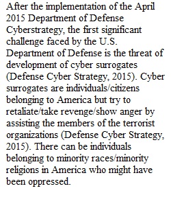 Module 3 Discussion 1 Department of Defense Strategy for Cybersecurity